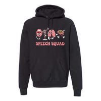 Speech Language Pathologist Slp Speech Squad Therapy Gift Premium Hoodie