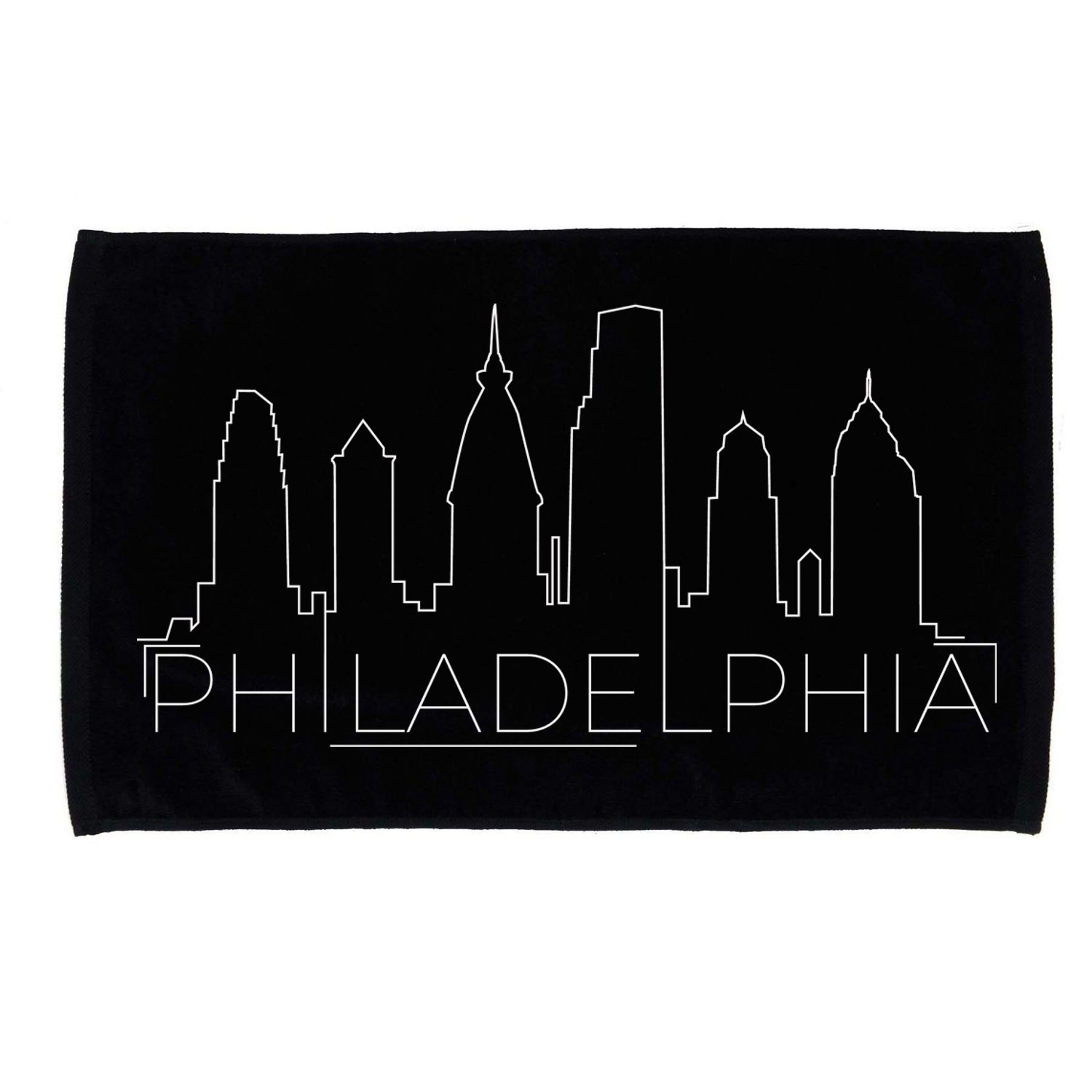 Skyline Line Philadelphia City Microfiber Hand Towel