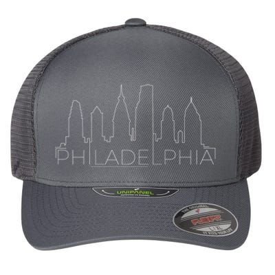 Skyline Line Philadelphia City Flexfit Unipanel Trucker Cap