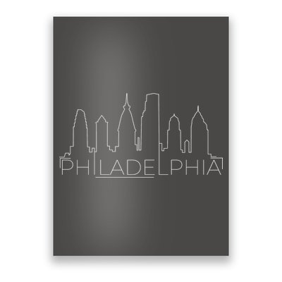 Skyline Line Philadelphia City Poster
