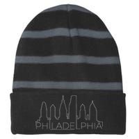 Skyline Line Philadelphia City Striped Beanie with Solid Band