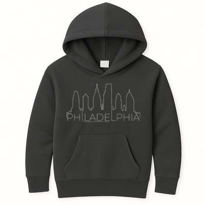 Skyline Line Philadelphia City Kids Hoodie