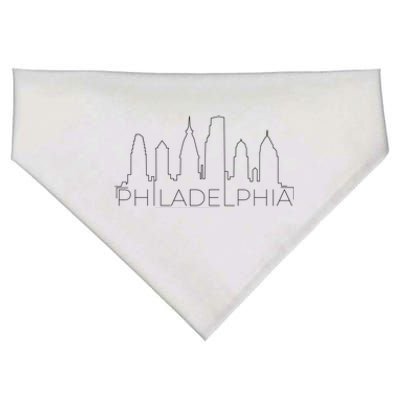 Skyline Line Philadelphia City USA-Made Doggie Bandana