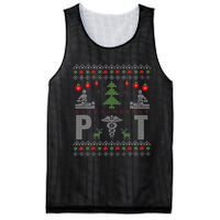 Santa Loves Physical Therapy Christmas Pajama Costume Ugly Mesh Reversible Basketball Jersey Tank