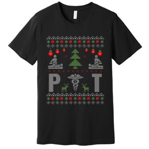 Santa Loves Physical Therapy Christmas Pajama Costume Ugly Premium T-Shirt