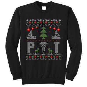 Santa Loves Physical Therapy Christmas Pajama Costume Ugly Tall Sweatshirt