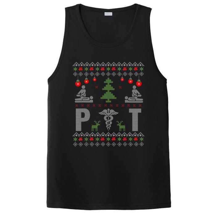 Santa Loves Physical Therapy Christmas Pajama Costume Ugly PosiCharge Competitor Tank