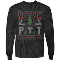 Santa Loves Physical Therapy Christmas Pajama Costume Ugly Tie-Dye Long Sleeve Shirt