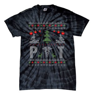 Santa Loves Physical Therapy Christmas Pajama Costume Ugly Tie-Dye T-Shirt