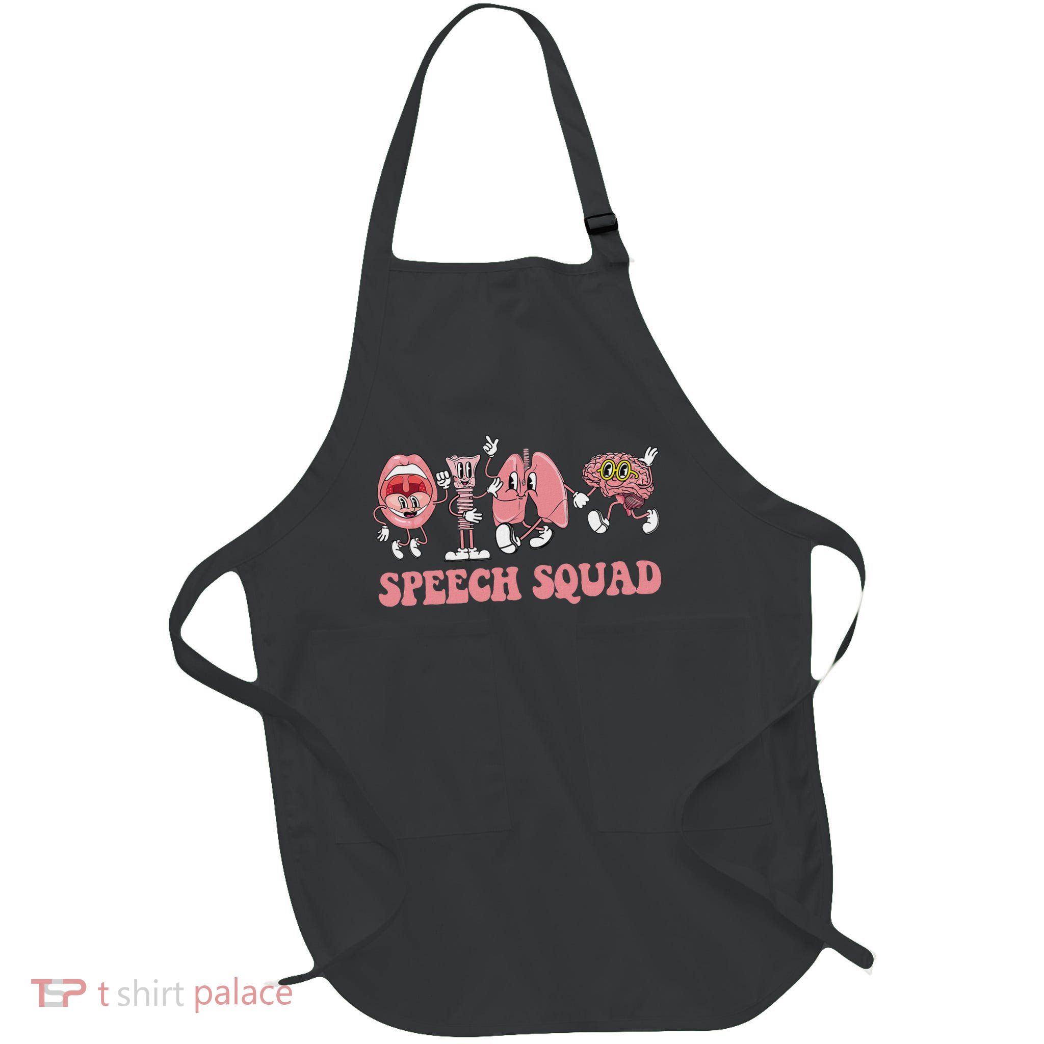 Speech Language Pathologist Slp Speech Squad Therapy Full-Length Apron With Pockets