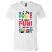 So Long Pre-K Look Out Kindergarten Funny Graduation Gifts V-Neck T-Shirt