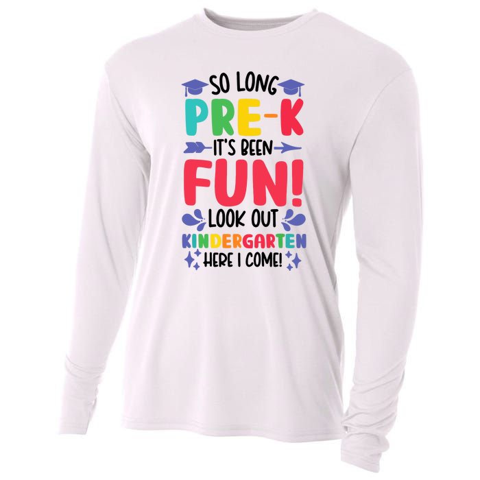 So Long Pre-K Look Out Kindergarten Funny Graduation Gifts Cooling Performance Long Sleeve Crew