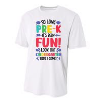 So Long Pre-K Look Out Kindergarten Funny Graduation Gifts Performance Sprint T-Shirt