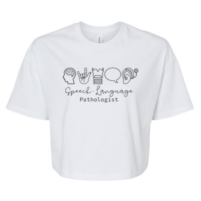 Speech Language Pathologist Sign Language Bella+Canvas Jersey Crop Tee