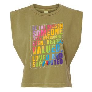 Support Lgbt Pride Month Garment-Dyed Women's Muscle Tee