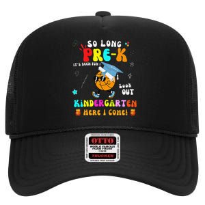 So Long PreK Kindergarten Here I Come Basketball Graduation High Crown Mesh Back Trucker Hat