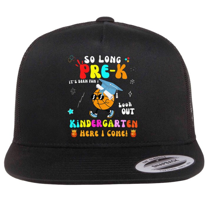 So Long PreK Kindergarten Here I Come Basketball Graduation Flat Bill Trucker Hat