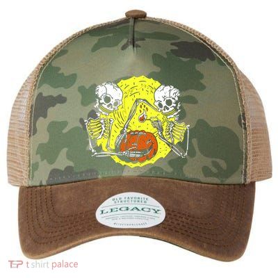Skeletons Lighting Pumpkin Legacy Tie Dye Trucker Hat