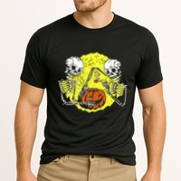 Skeletons Lighting Pumpkin Cooling Performance Crew T-Shirt