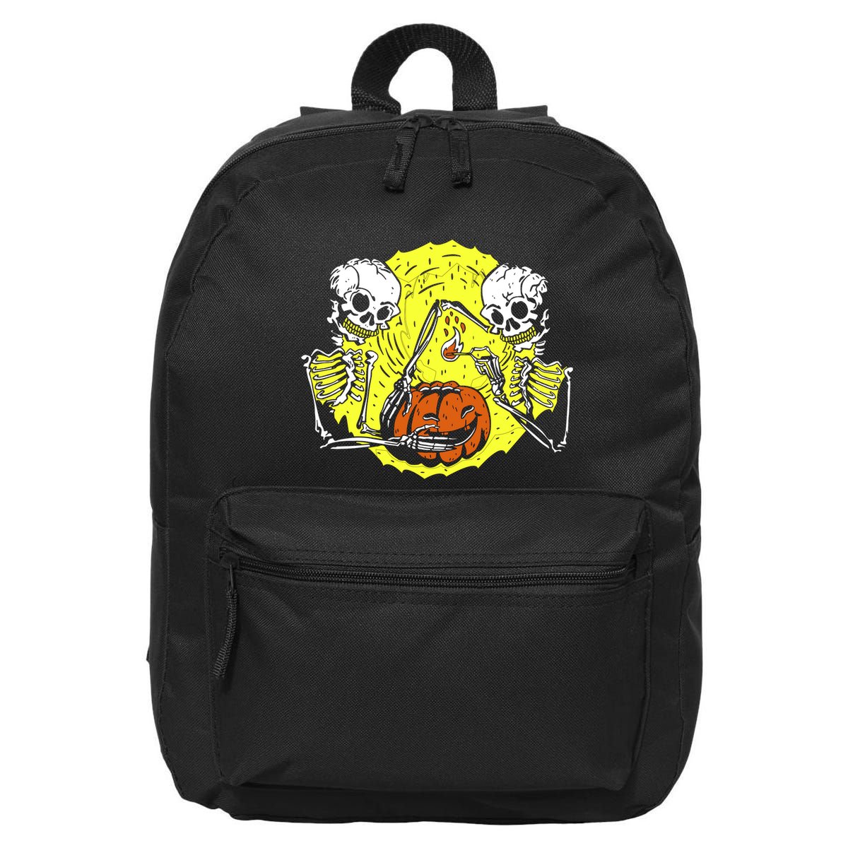 Skeletons Lighting Pumpkin 16 in Basic Backpack