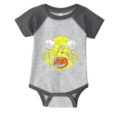 Skeletons Lighting Pumpkin Infant Baby Jersey Bodysuit