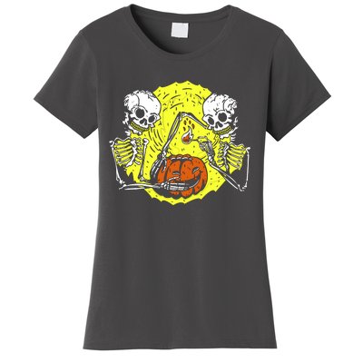 Skeletons Lighting Pumpkin Women's T-Shirt