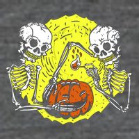 Skeletons Lighting Pumpkin Wool Snapback Cap