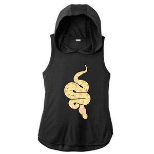 Snake Lover Reptile Banana Ball Python Funny Noodle Ladies PosiCharge Tri-Blend Wicking Draft Hoodie Tank