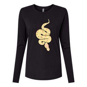 Snake Lover Reptile Banana Ball Python Funny Noodle Womens Cotton Relaxed Long Sleeve T-Shirt