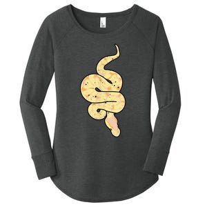 Snake Lover Reptile Banana Ball Python Funny Noodle Women's Perfect Tri Tunic Long Sleeve Shirt