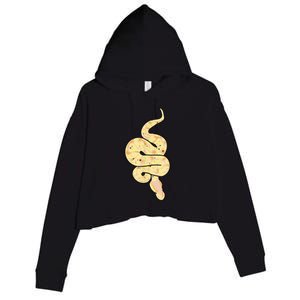 Snake Lover Reptile Banana Ball Python Funny Noodle Crop Fleece Hoodie