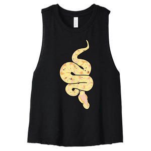 Snake Lover Reptile Banana Ball Python Funny Noodle Women's Racerback Cropped Tank