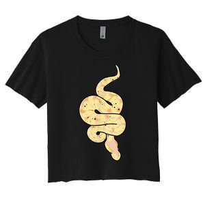 Snake Lover Reptile Banana Ball Python Funny Noodle Women's Crop Top Tee