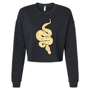 Snake Lover Reptile Banana Ball Python Funny Noodle Cropped Pullover Crew