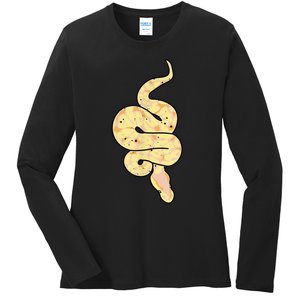 Snake Lover Reptile Banana Ball Python Funny Noodle Ladies Long Sleeve Shirt