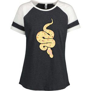 Snake Lover Reptile Banana Ball Python Funny Noodle Enza Ladies Jersey Colorblock Tee