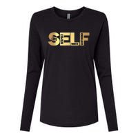 Self Love Respect Worth Confidence Motivational Womens Cotton Relaxed Long Sleeve T-Shirt