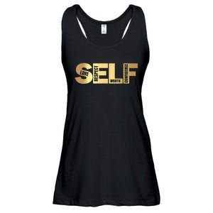 Self Love Respect Worth Confidence Motivational Ladies Essential Flowy Tank