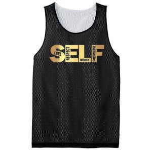 Self Love Respect Worth Confidence Motivational Mesh Reversible Basketball Jersey Tank