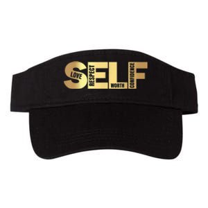 Self Love Respect Worth Confidence Motivational Valucap Bio-Washed Visor