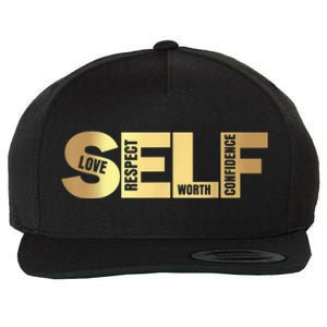 Self Love Respect Worth Confidence Motivational Wool Snapback Cap