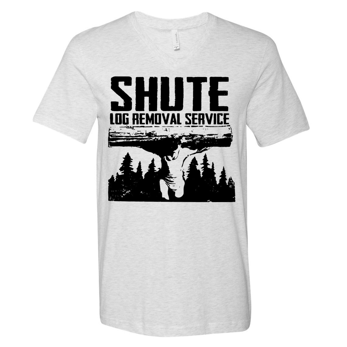 Shute Log Removal Service V-Neck T-Shirt