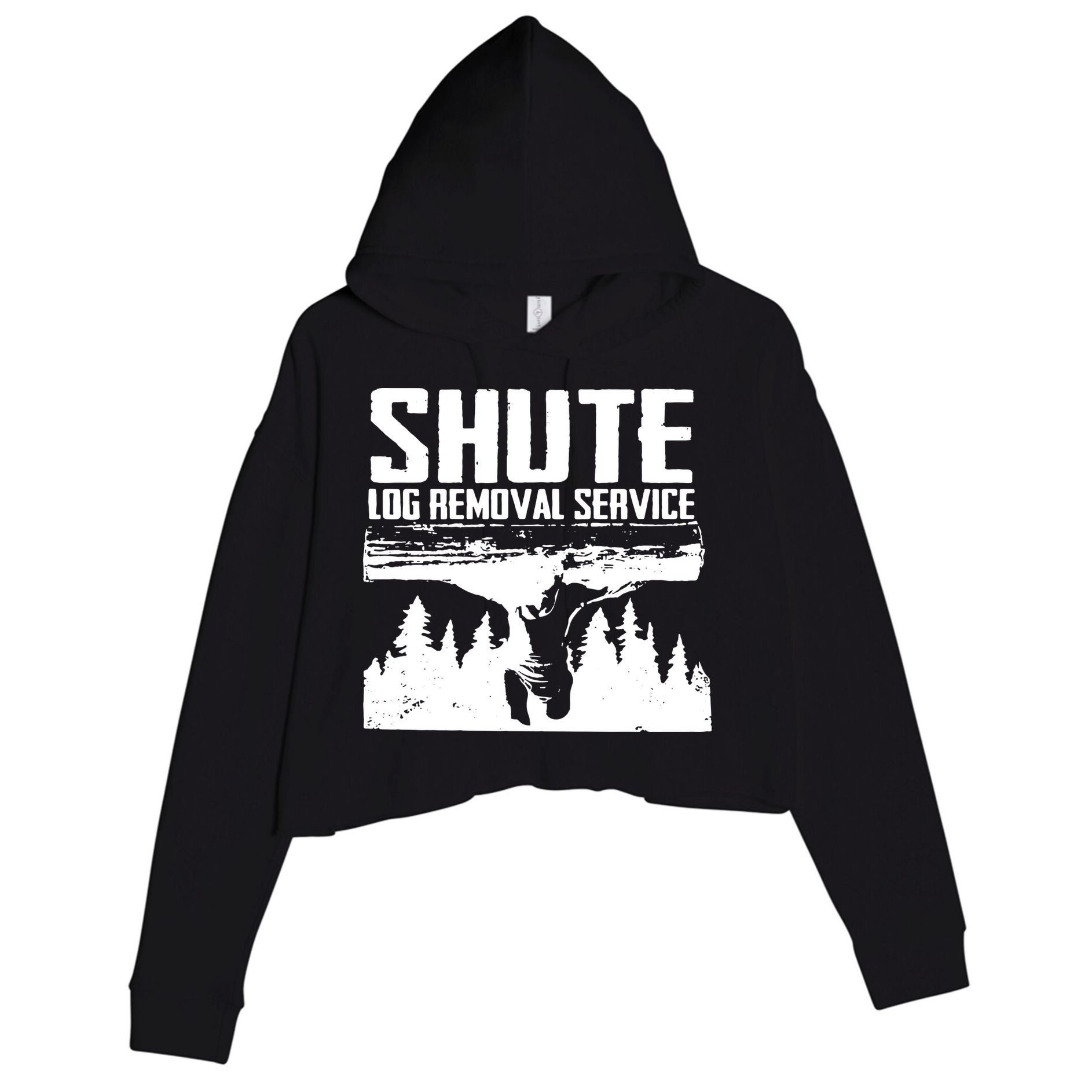Shute Log Removal Service Crop Fleece Hoodie
