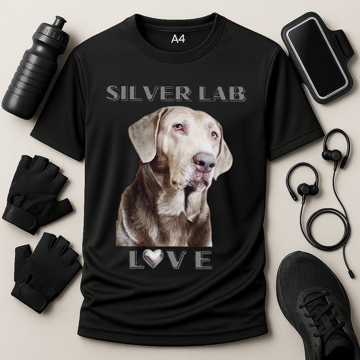 Silver Labrador Retriever Dog Cooling Performance Crew T-Shirt