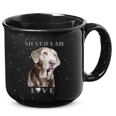 Silver Labrador Retriever Dog 15oz Campfire Ceramic Mug