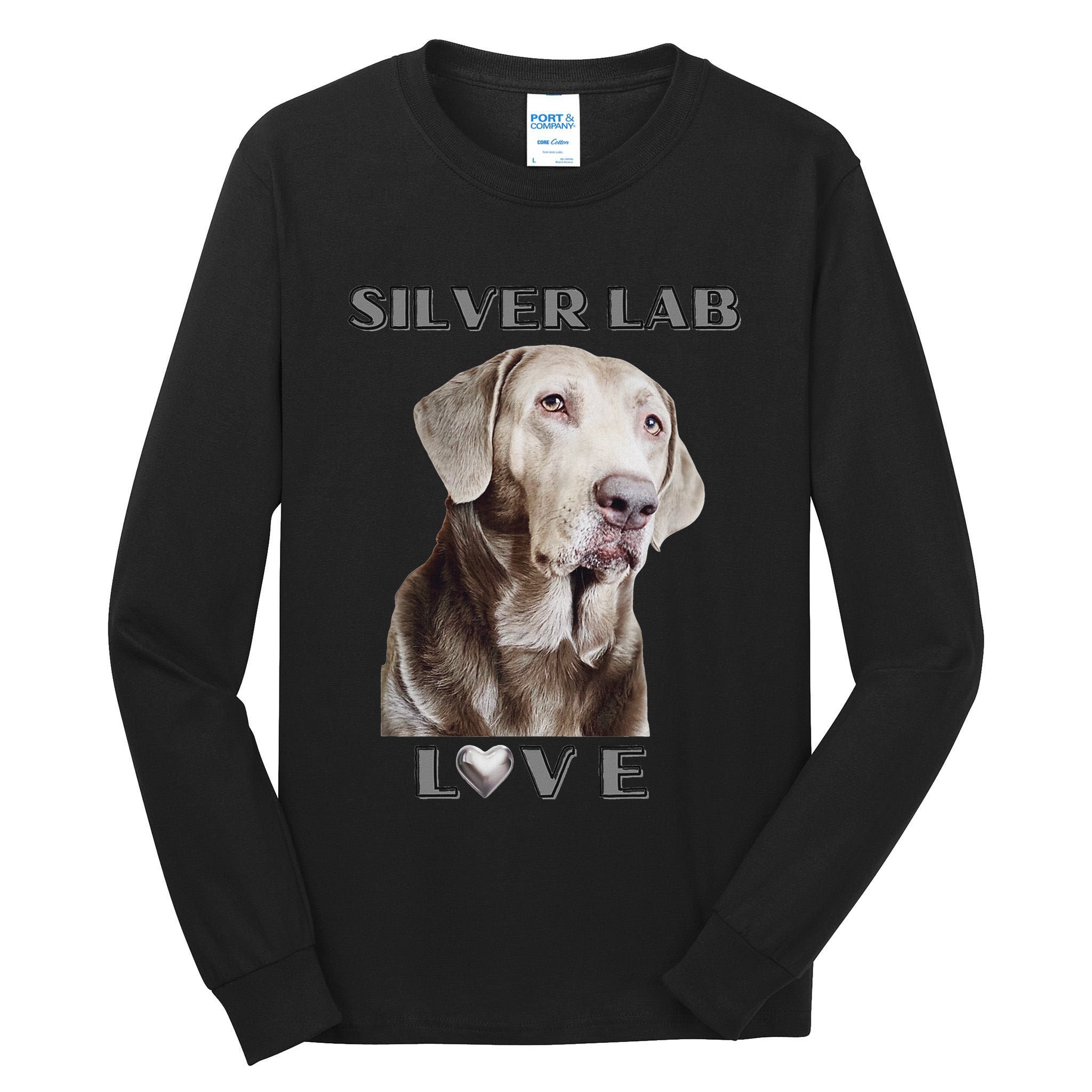 Silver Labrador Retriever Dog Tall Long Sleeve T-Shirt