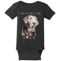 Silver Labrador Retriever Dog Baby Bodysuit