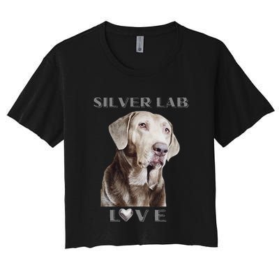 Silver Labrador Retriever Dog Crop Top