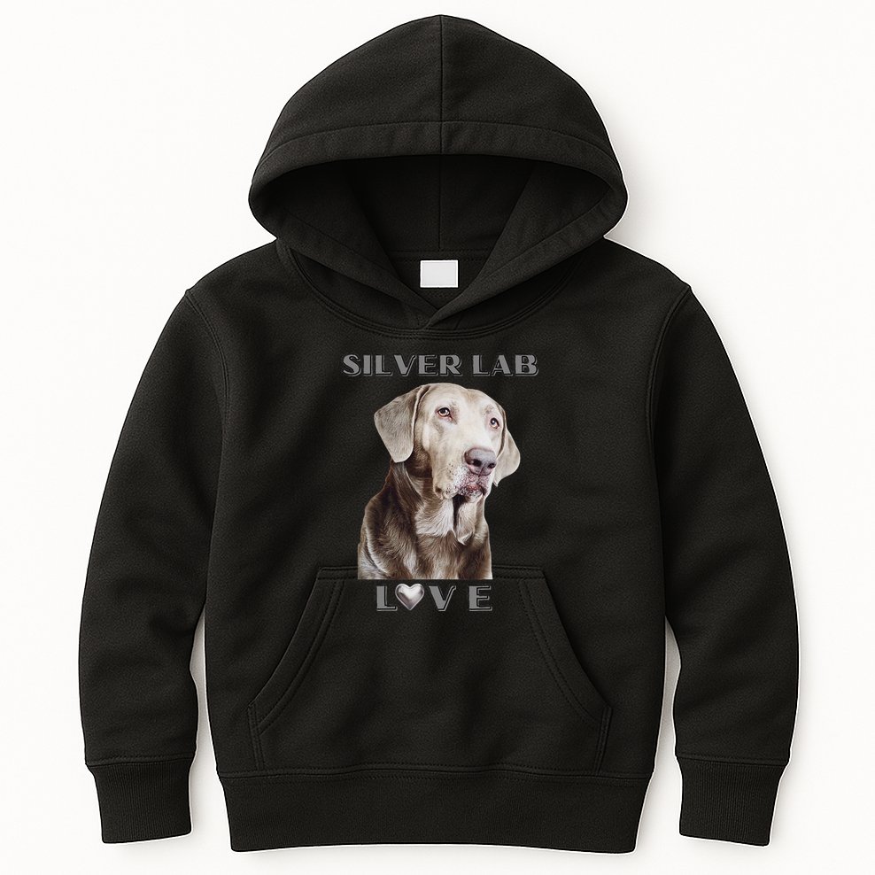 Silver Labrador Retriever Dog Kids Hoodie