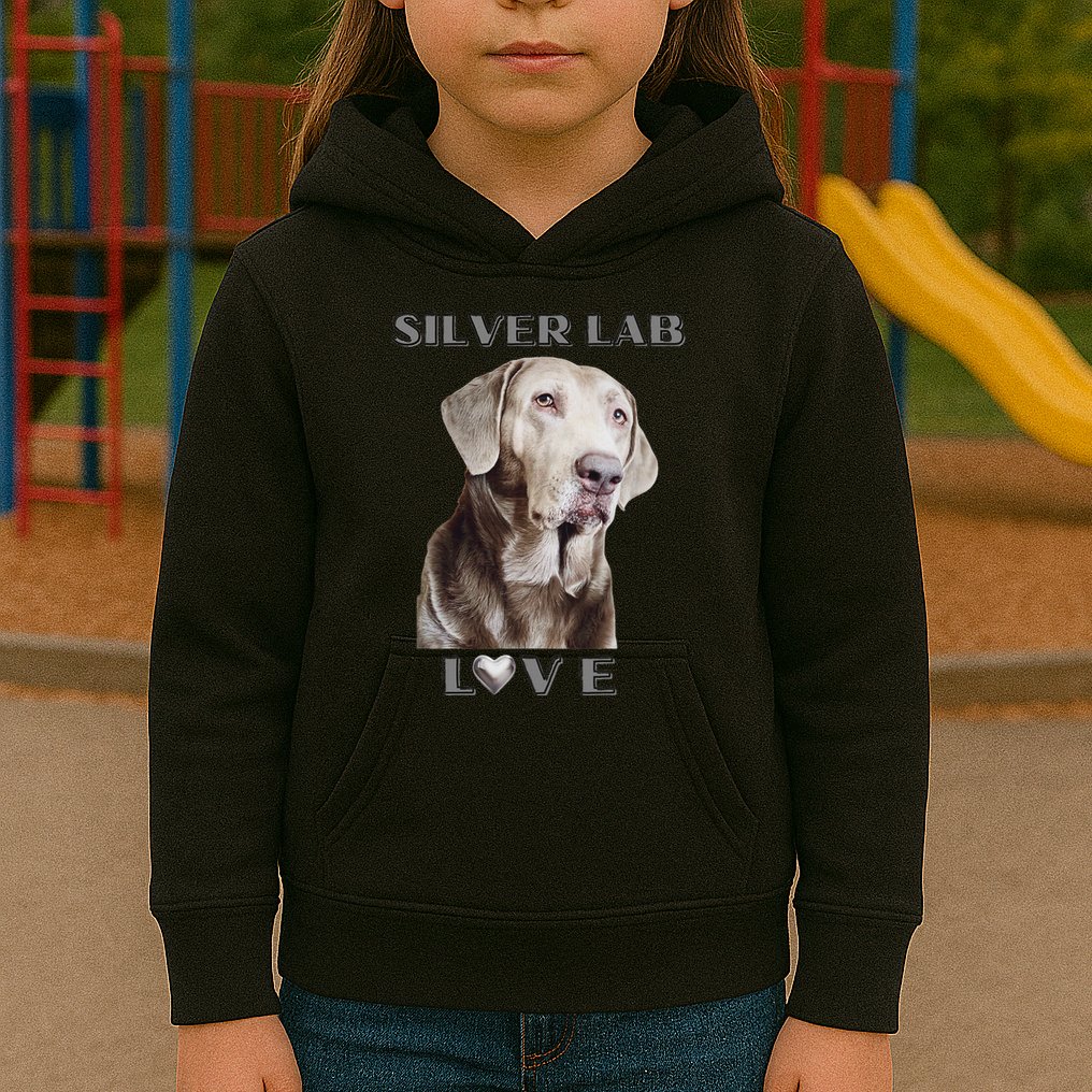 Silver Labrador Retriever Dog Kids Hoodie
